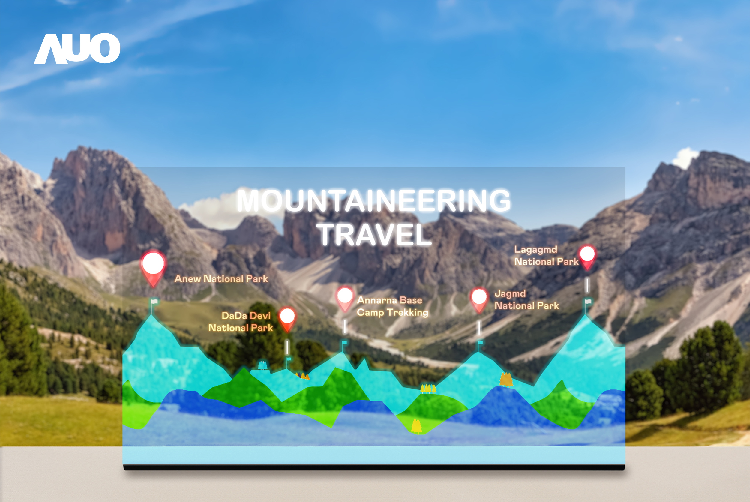 37000a威尼斯展示全球单片尺寸最大(*)42吋透明Micro LED显示器拼接而成的〝64吋透明Micro LED显示器〞，具备高透明度、1,000 nits高亮度、广色域、采用三边无边框的无缝拼接等多重特色，呈现超高清、细腻画质而不遮挡后方视觉，满足层峰需求，可广泛运用于零售、艺术展览或商业空间等场域